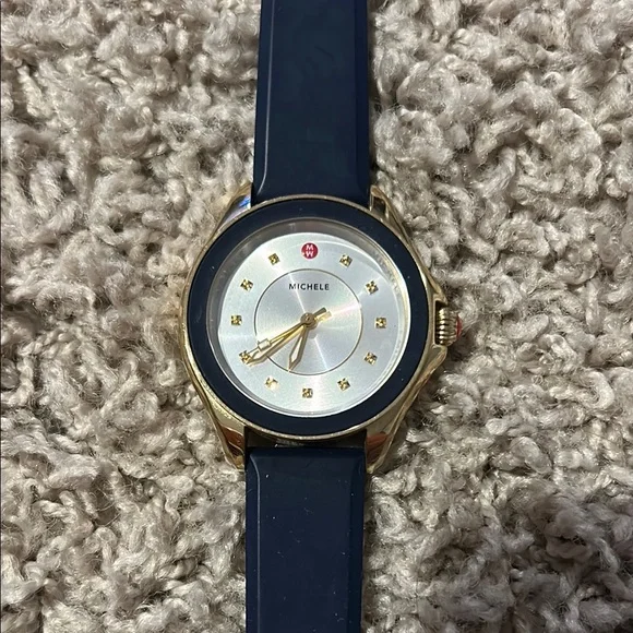 Michele Cape Swiss Movement Watch Navy Blue Silicone - Picture 4 of 4